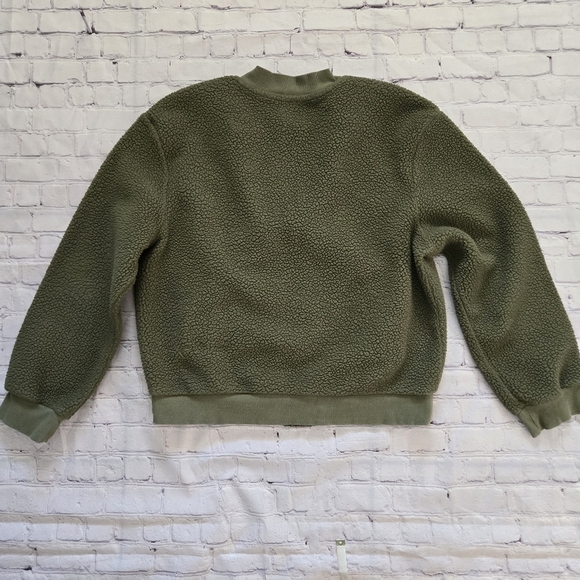 Zyia Active Flying V Olive Green Sherpa Zip Bomber Jacket Size:XXL - Picture 8 of 8